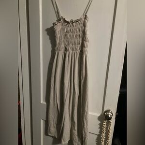 H&M medium cream colored unlined sundress